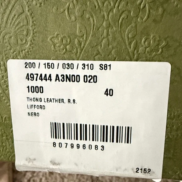 Gucci Marmont Leather Thong Sandal with Double G (GG) — Black Size 40 - Picture 3 of 14